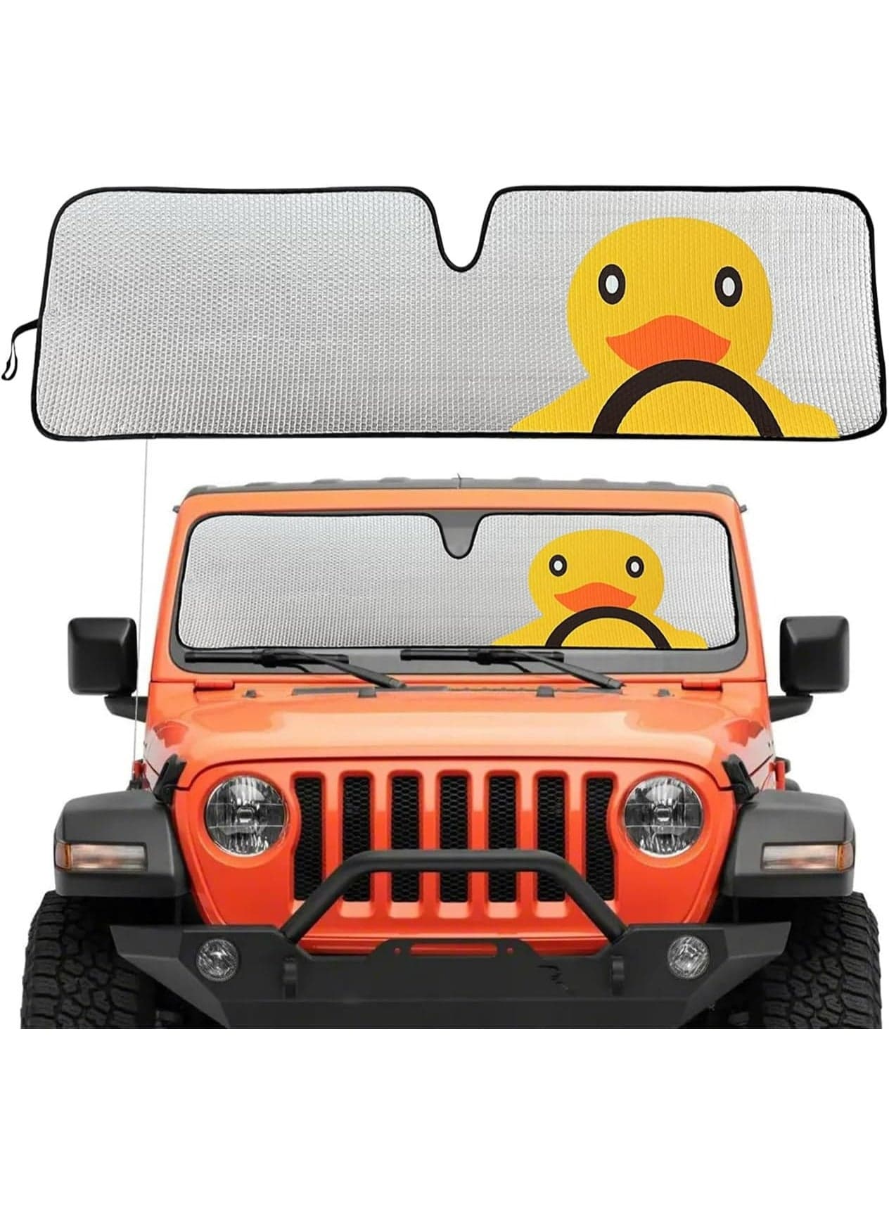 Universal Windshield Sun Shade for Jeep Wrangler TJ/JK/JL & Gladiator JT (2/4 Door)Accessories - Heat Reflective Sunshade Cover
