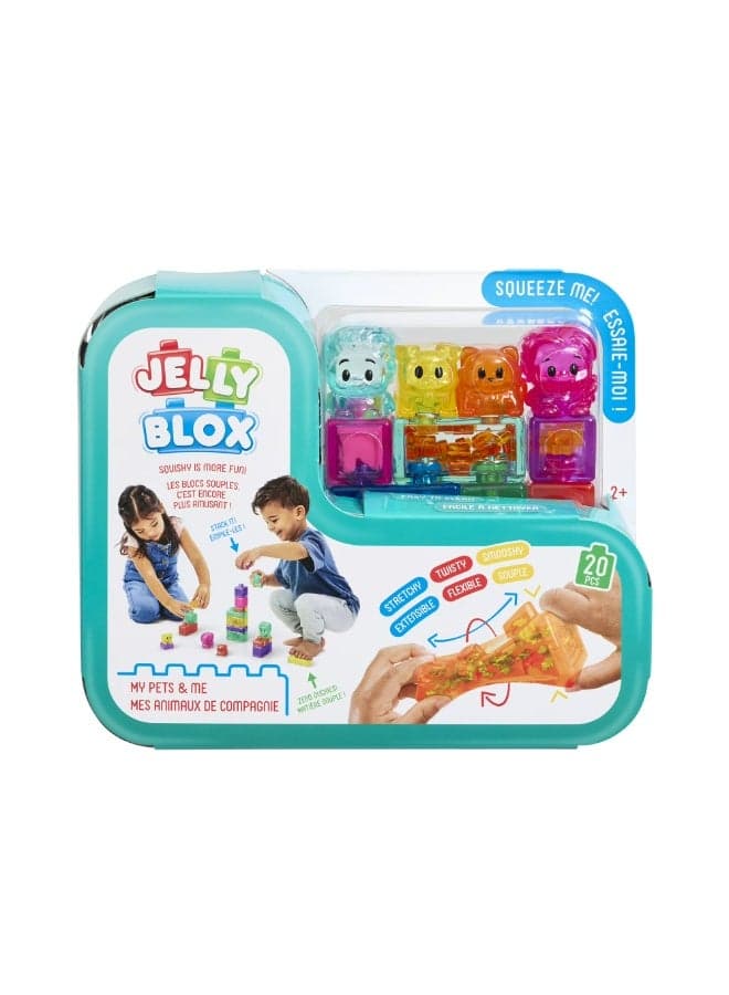 My Pets and Me, 20 building blocks with 2 animals and 2 characters, Creative Kit for Children Ages 2+