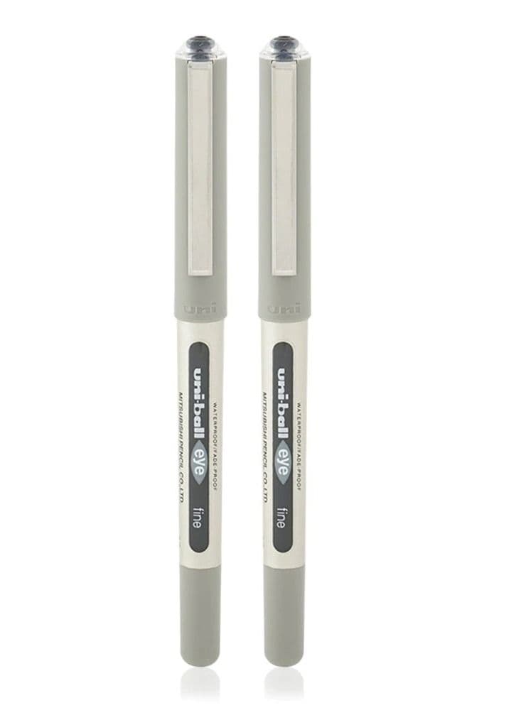 2-Piece Eye Fine Roller Pen 0.7mm Tip Black Ink