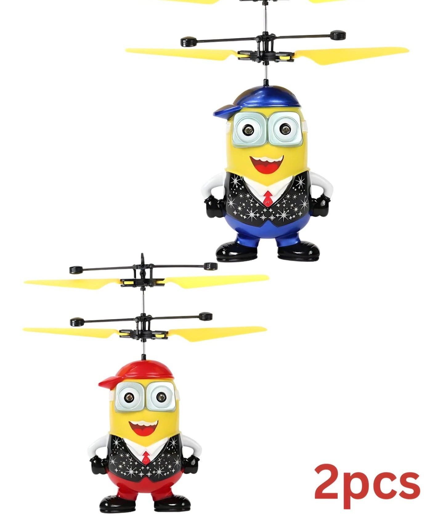 RC Helicopter Aircraft Mini Drone Fly Flashing Helicopter Hand Control RC Toys Mini Quadcopter Drone Kids Toys Mini Drone 2pcs