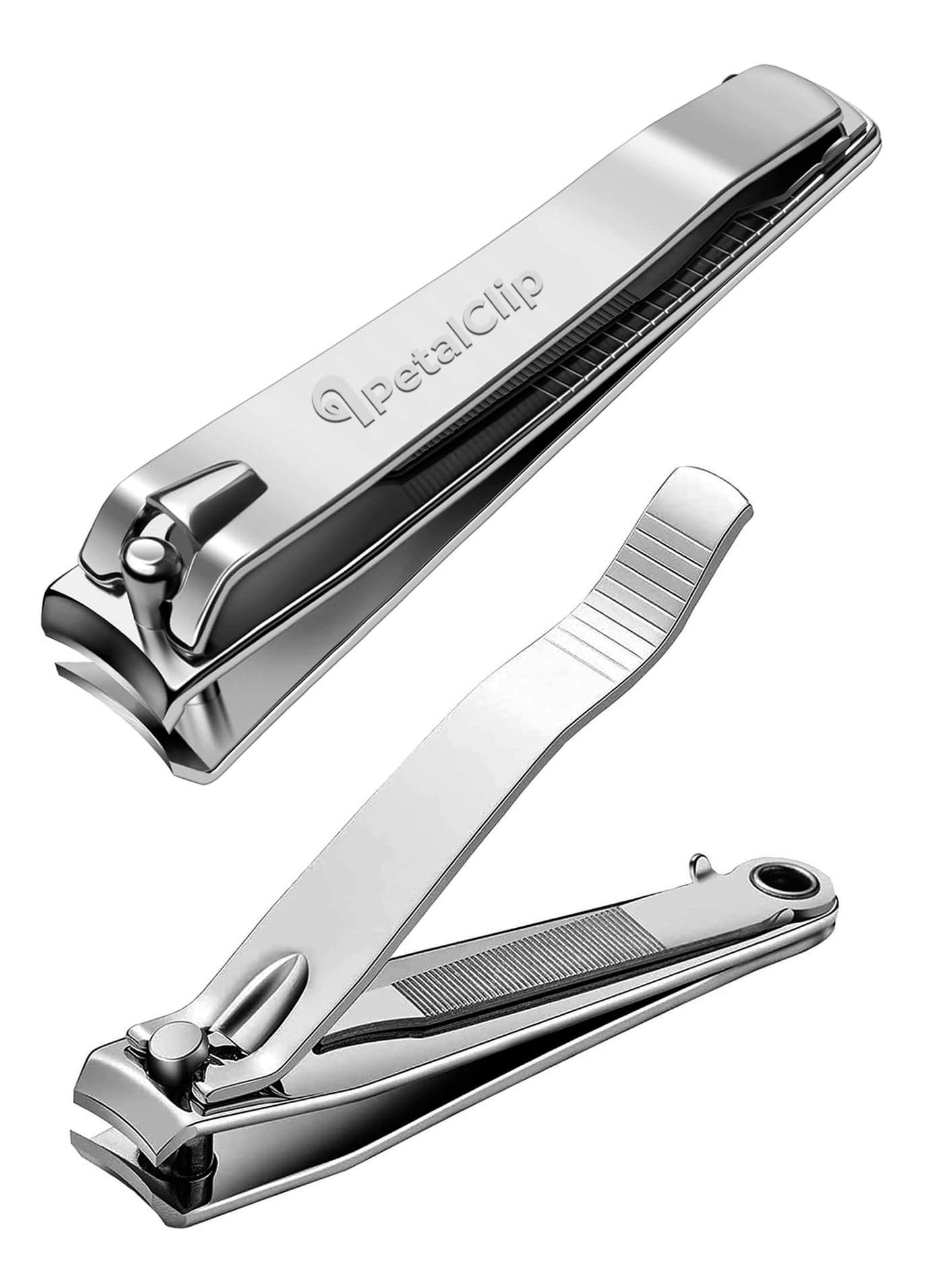 PetalClip Nail Cutter & Toenail Clipper – Heavy Duty Stainless Steel For Men Women, Sharp Precision Manicure Pedicure Thick Nails - Silver (1Pcs)