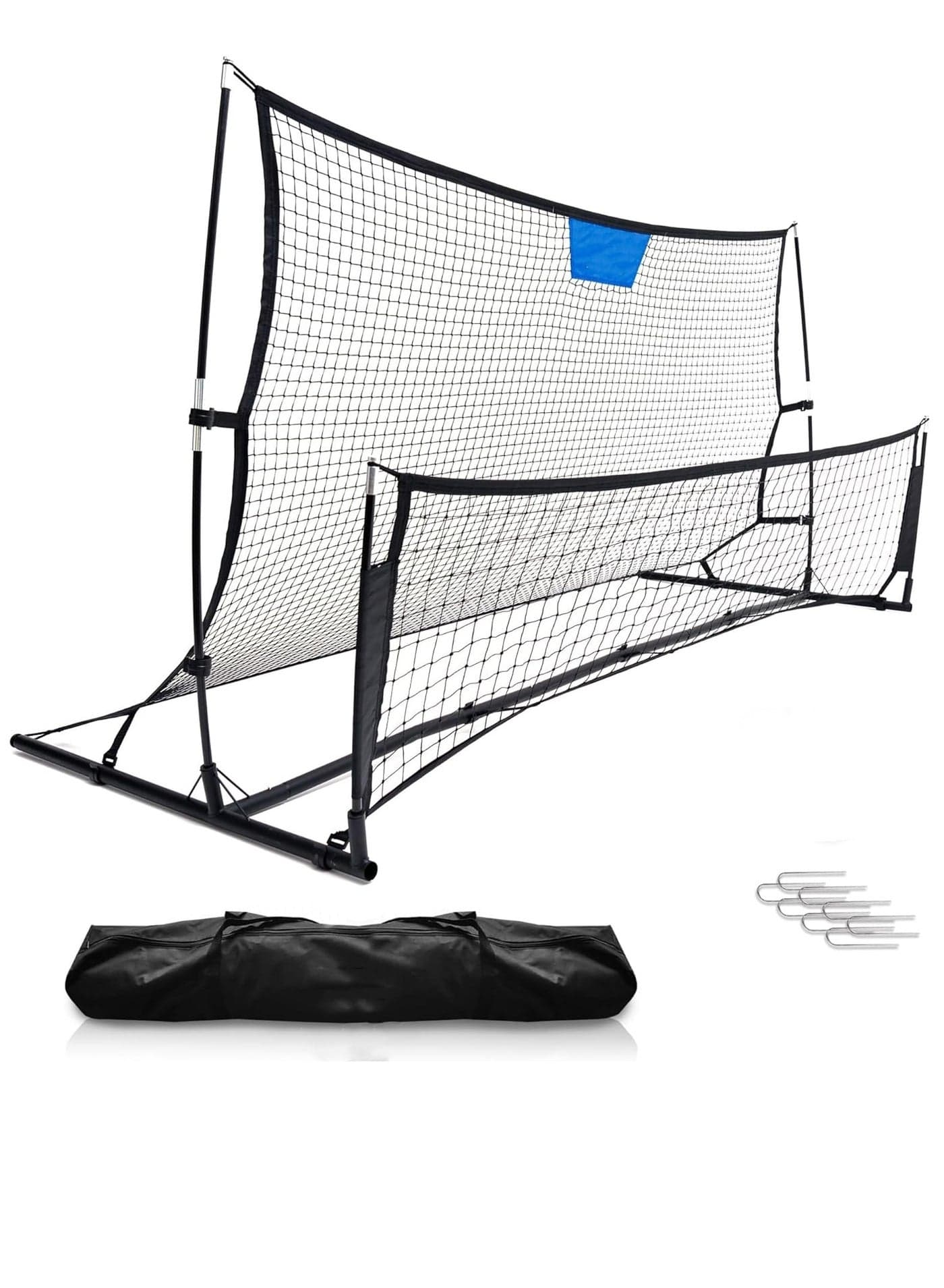 2-in-1Portable Indoor & Outdoor Equipment Soccer Rebounder Trainer Net for Volley, Passing, and Solo Skills Enhancement