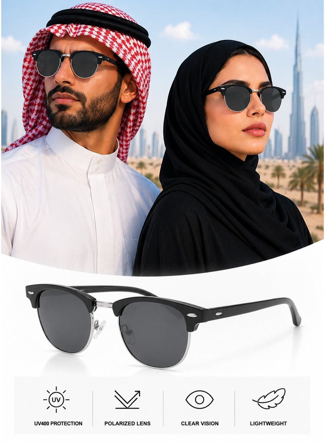 Polarized Sunglasses UV400 Outdoor Driving Luxury Fashion Retro Sun Glasses For Men Women