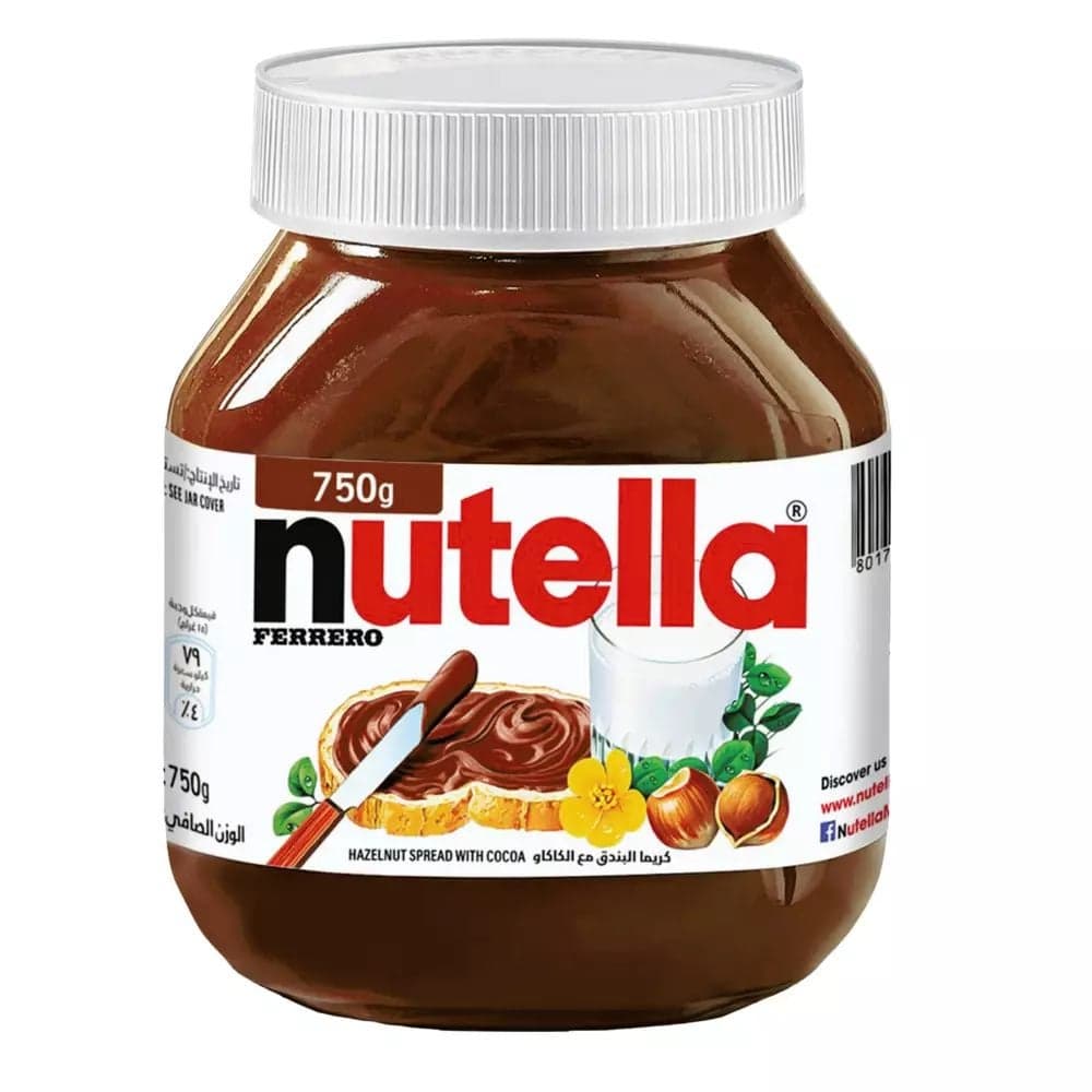 Nutella Ferrero Hazelnut Spread Delicious Sweet Chocolate For Breads and Wraps- 750gms