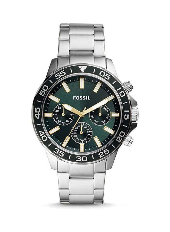Men Stainless Steel Chronograph Wrist Watch BQ2492 - 45 mm - Green