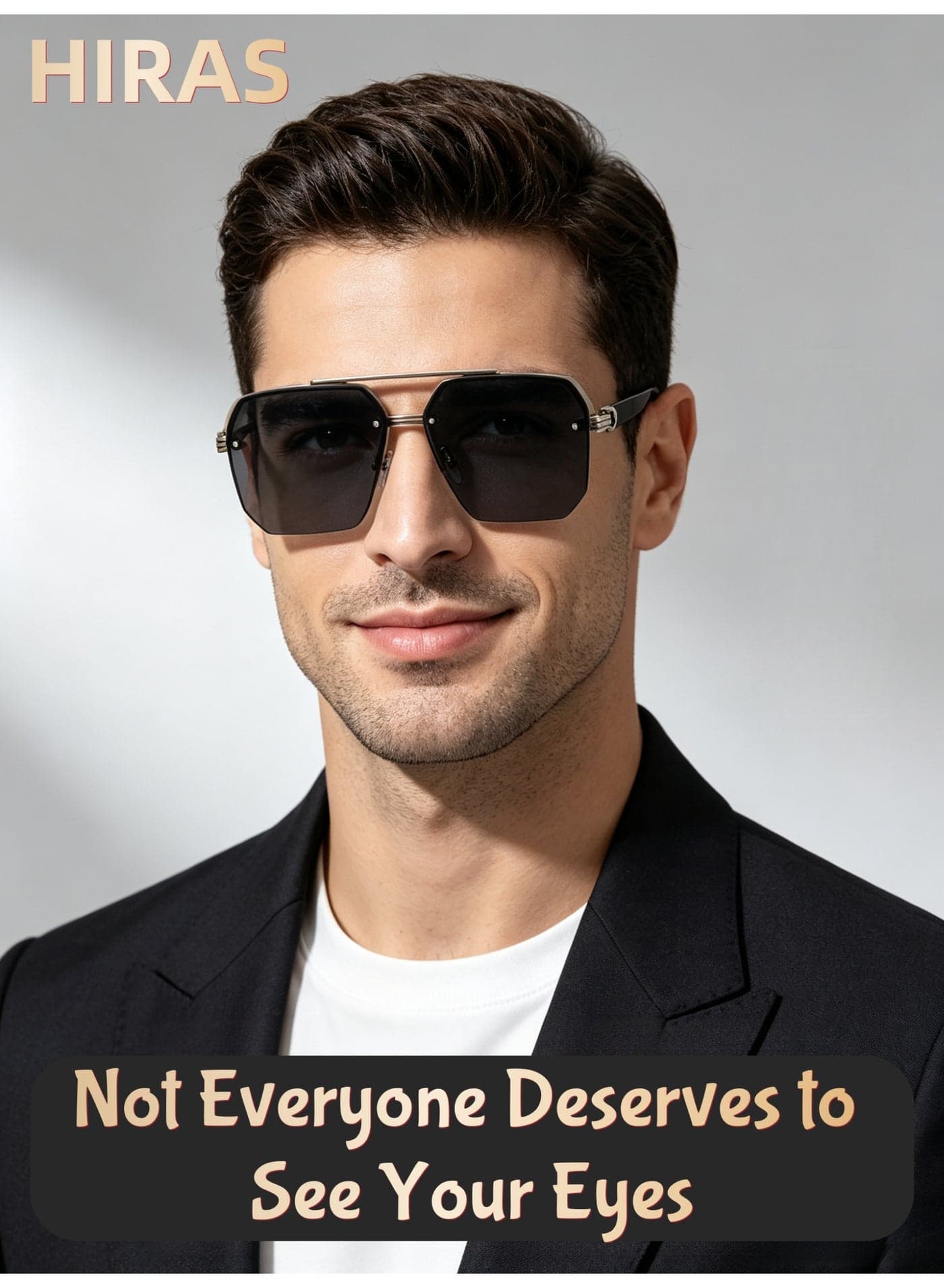 Men's Square Sunglasses UV400, Metal Frame Driving Shades Silver for Outdoor Sports Travel