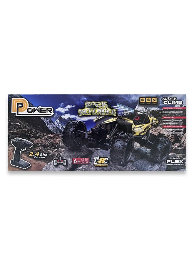 D-Power 1:10 R/C 2.4G Racing Crawler Remote Control Rock Four Wheel Drive Rock Climber High-Speed Monster Racing Car - Gold | 6+up – Remote Control Toy for Kids Ages 6+