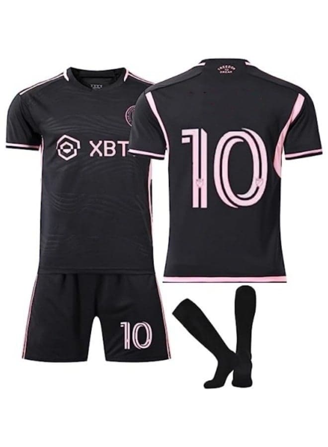 Kids Football Jersey Set, # 10 Soccer Jersey World Champion Football Soccer Jersey Set for Kids