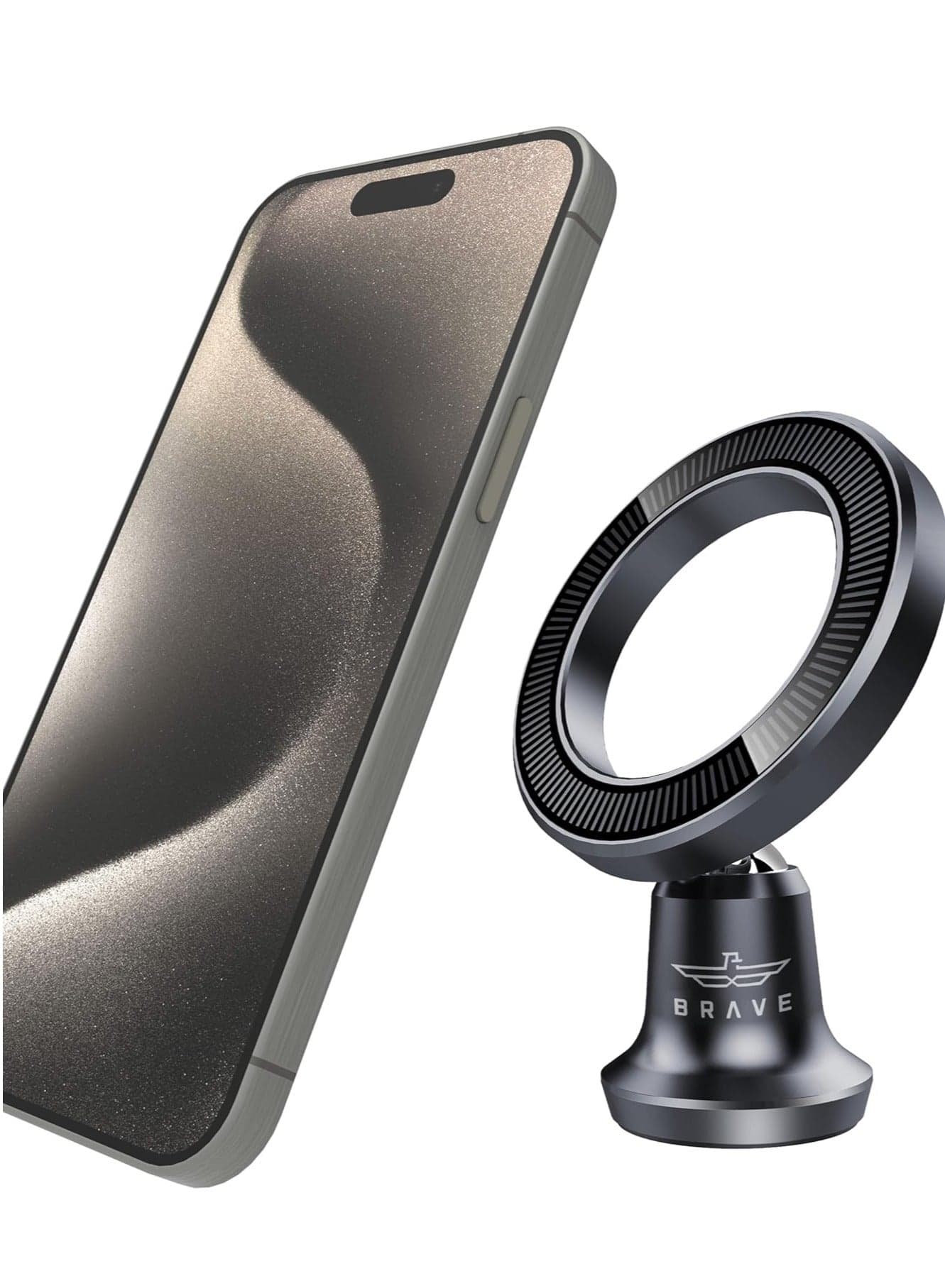 Magnetic Car Phone Holder MagSafe Compatible – Universal Dashboard Mount for iPhone 17 / iPhone Air / iPhone 16 / iPhone 15 / iPhone 14 / iPhone 13 / iPhone 12 (All Versions: Pro / Pro Max / Plus / Mini) & Samsung Galaxy S25 / S24 / S23 / S22 Ultra Series – 360° Rotation, N52 Strong Magnet, Secure Stable Mount, Hands-Free Car Mobile Holder – Black