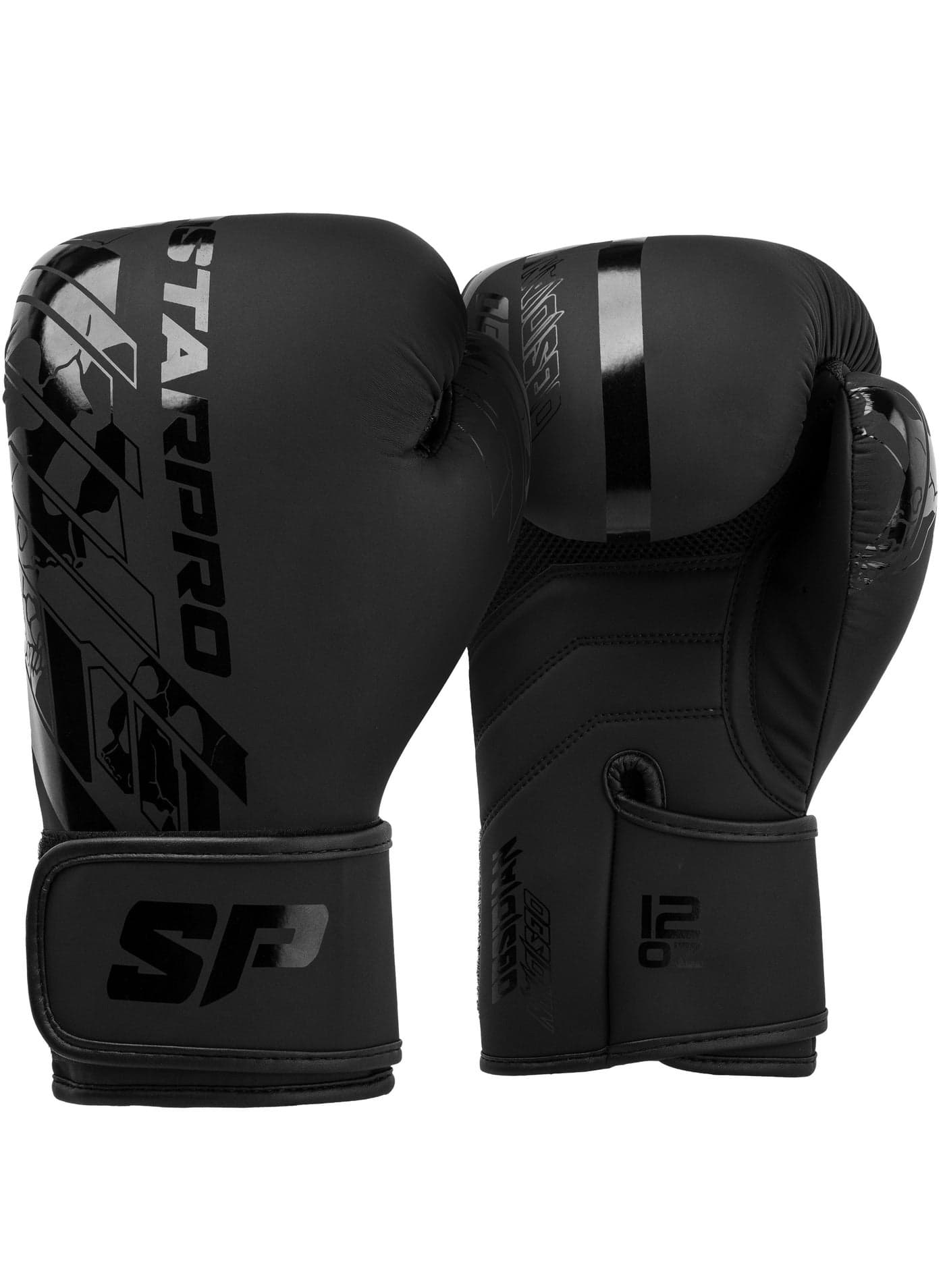 Black Boxing Gloves for Training, Sparring, Kickboxing, Muay Thai, MMA Durable, Ergonomic Fit for Men & Women