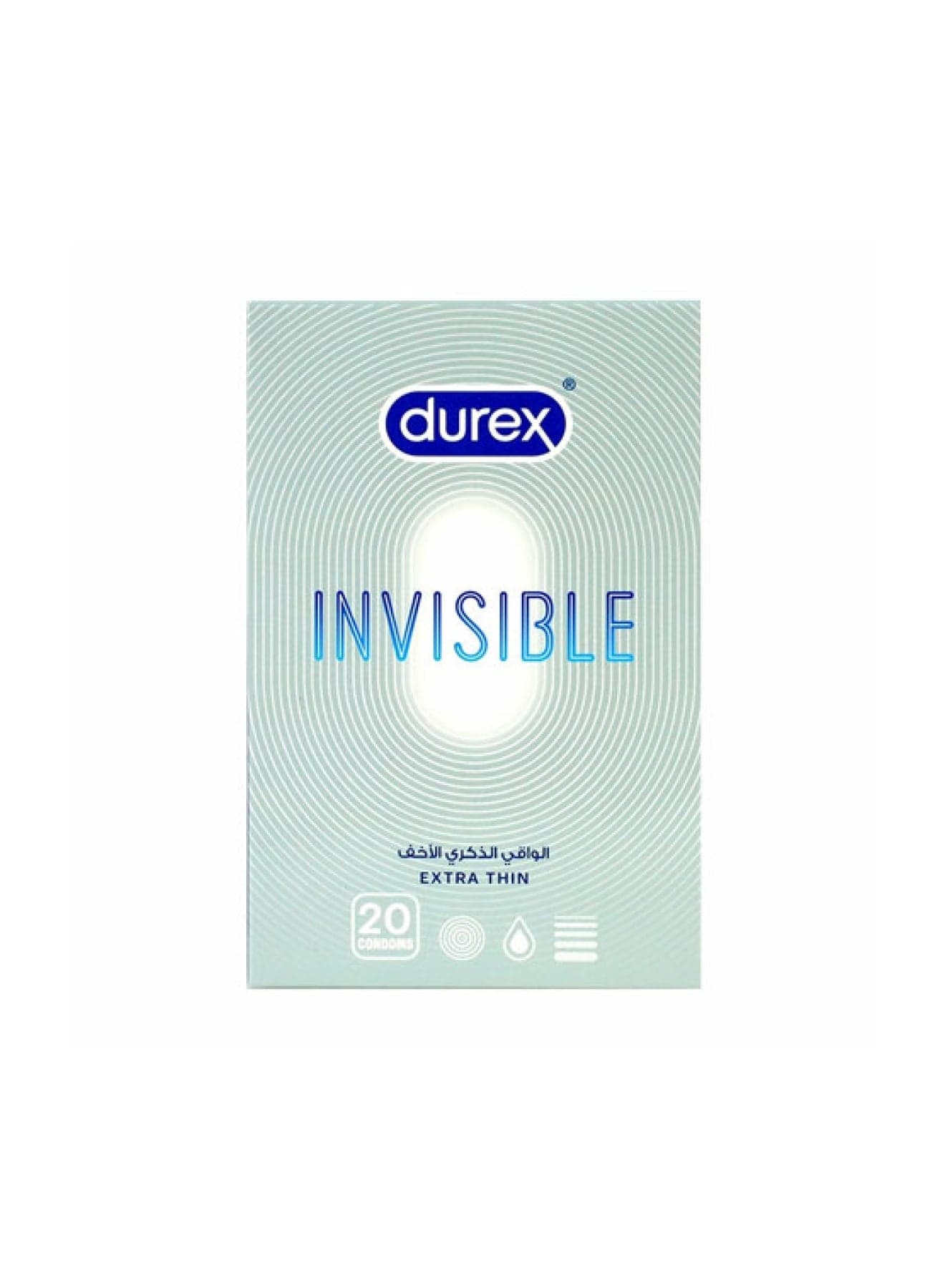 Pack of 20, Invisible Extra Thin Condoms
