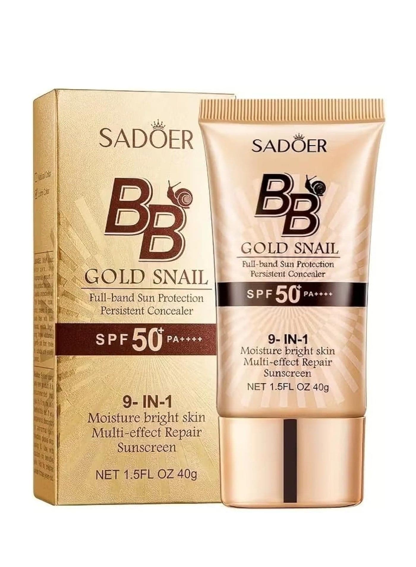 Long-Lasting BB cream golden snail BB Cream - Waterproof Liquid Foundation and Concealer for Flawless Makeup