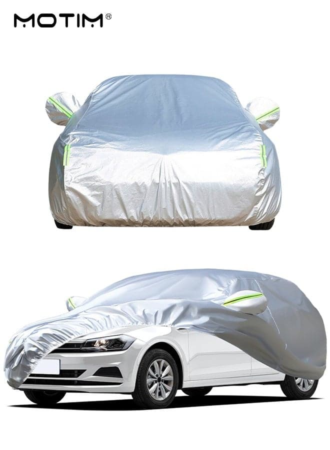 Car Cover with Reflective Strips, UV Protection, All-Weather Windproof, Rain proof, UV Sunand Dustproof, Full Car Cover with Zipper Door, Fits Sedans, Between 4.15M and 4.9M, 3XLCar Cover with Reflective Strips, UV Protection, All-Weather Windproof, Rain proof, UV Sunand Dustproof, Full Car Cover with Zipper Door, Fits Sedans, Between 4.15M and 4.9M, 3XL