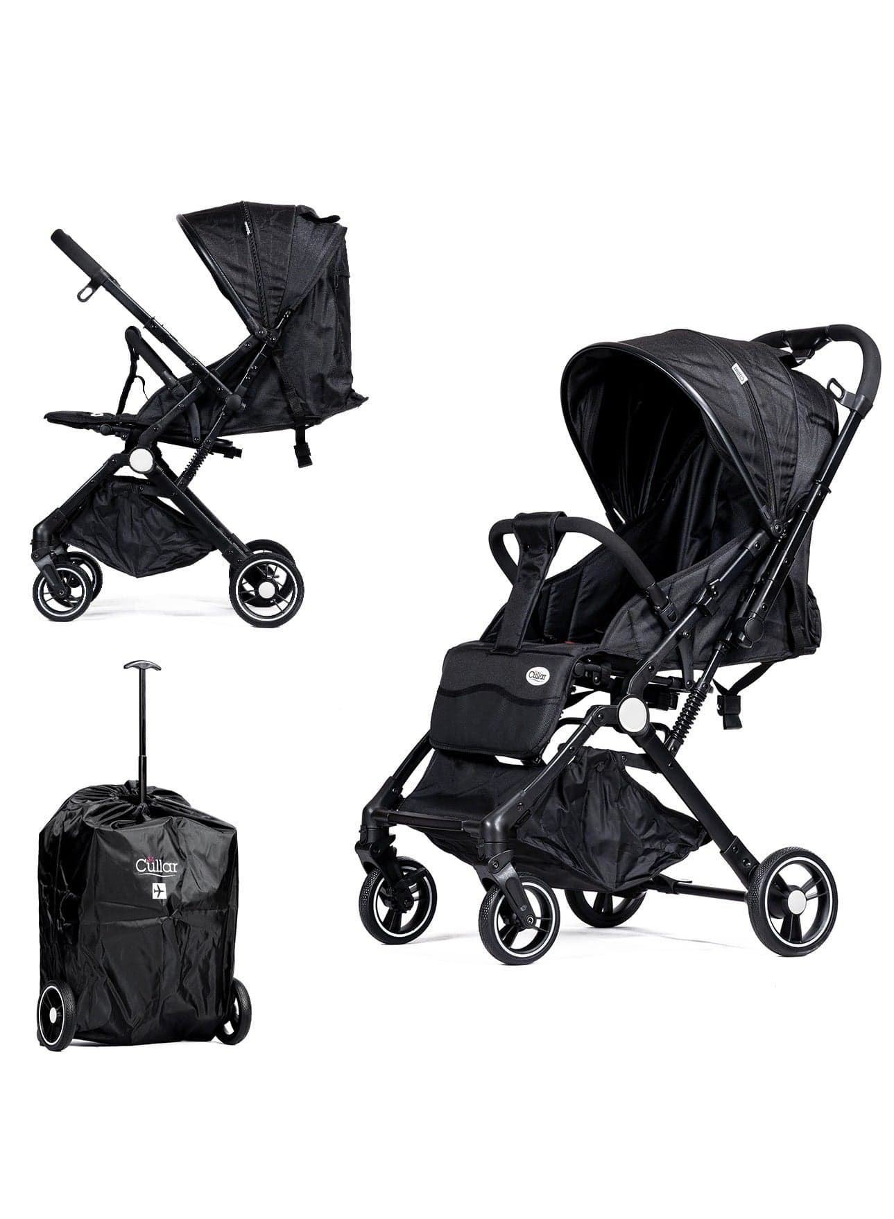 Cullar Premium Baby Stroller – Lightweight, Compact & Travel-Friendly with Adjustable Reclining Seat, Smooth Suspension, One-Hand Fold, Large Storage Basket, and Adjustable Canopy for Ultimate Comfort and Safety
