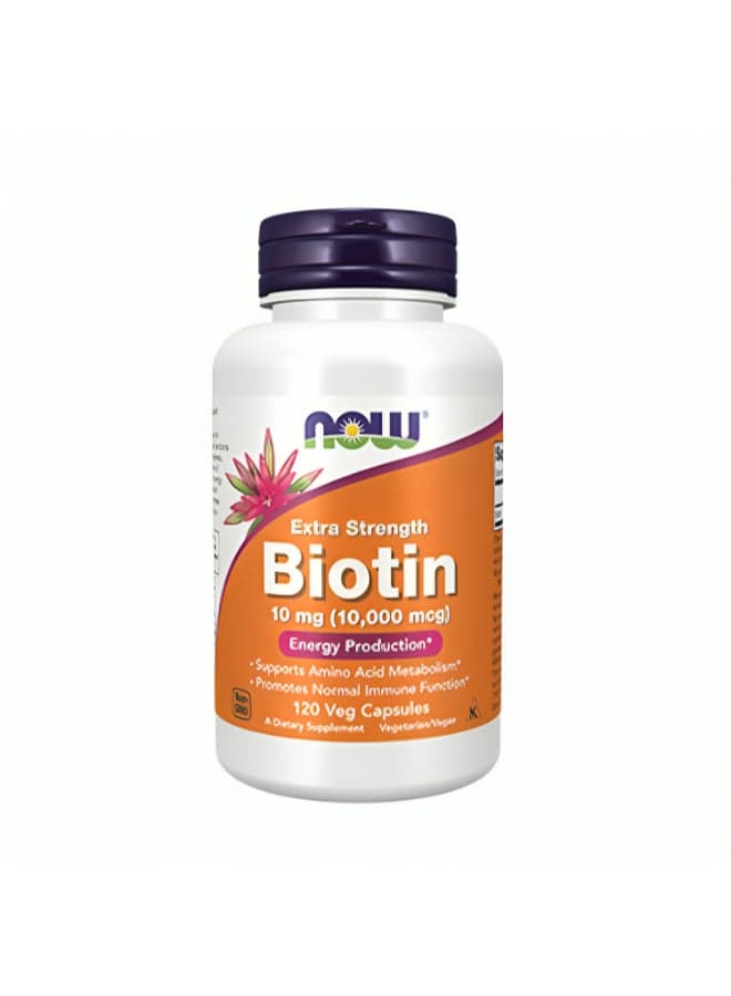Extra Strength Biotin Dietary Supplement 10 Mg, 120 Veg Capsules