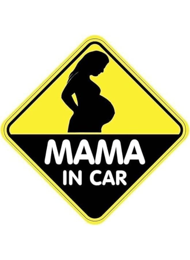 ARS Mama on Board Sign Sticker | Funny Decal for Car Bumpers | By Spoil Your Wall | Size: 11.5x 13.3cm