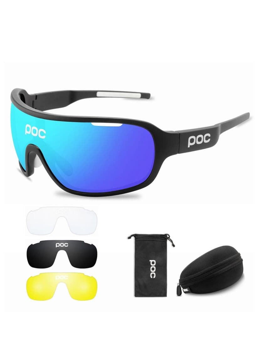 4 Lens Cycling Sunglasses Outdoor Eyewear Men Women Cycling Glasses