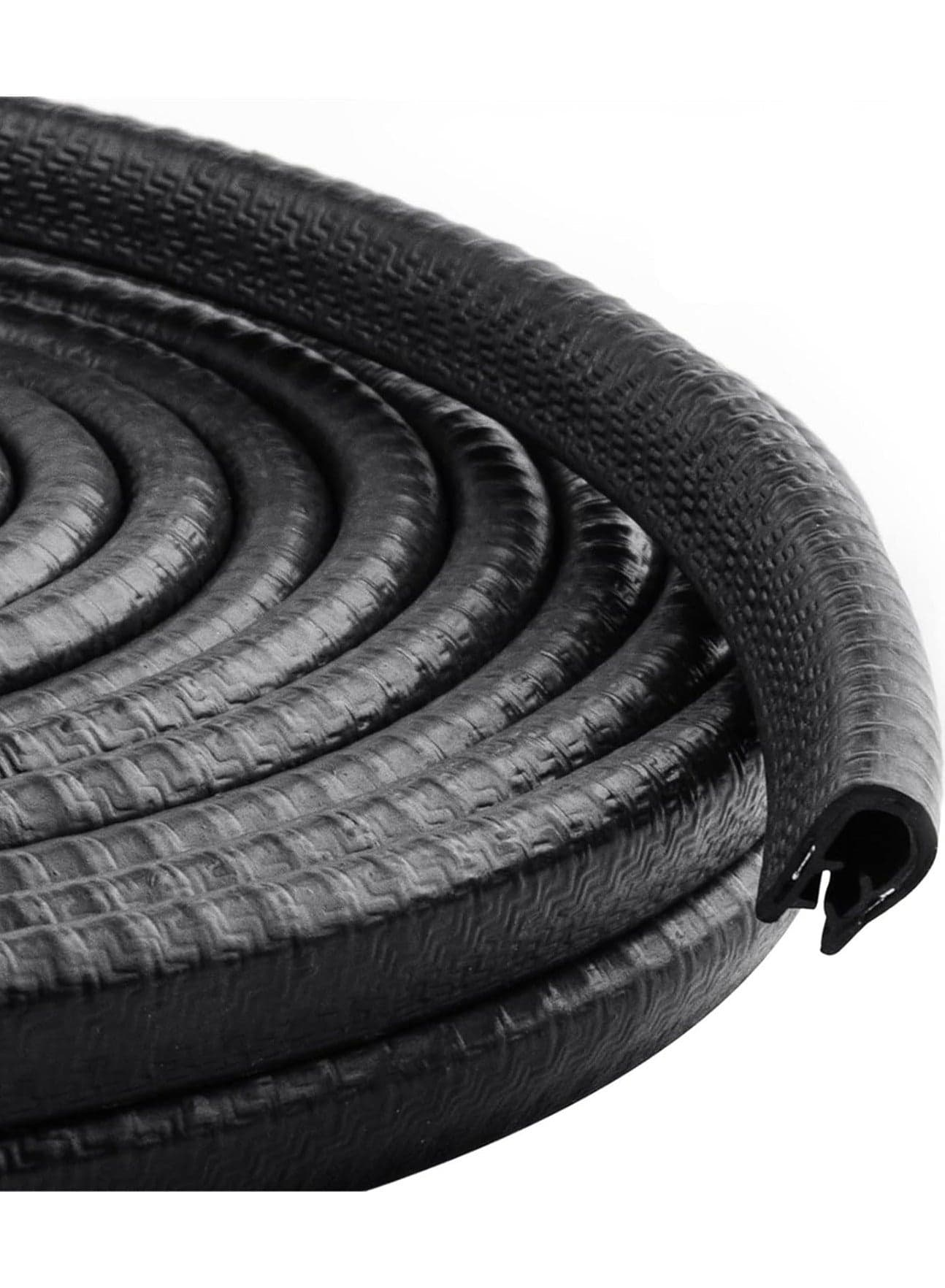 33Ft(10M) Long Car Door Edge Guards,U Shape Trim Rubber Seal Protector Protection Anti-Collision Clips Fit for Most Car| Black |