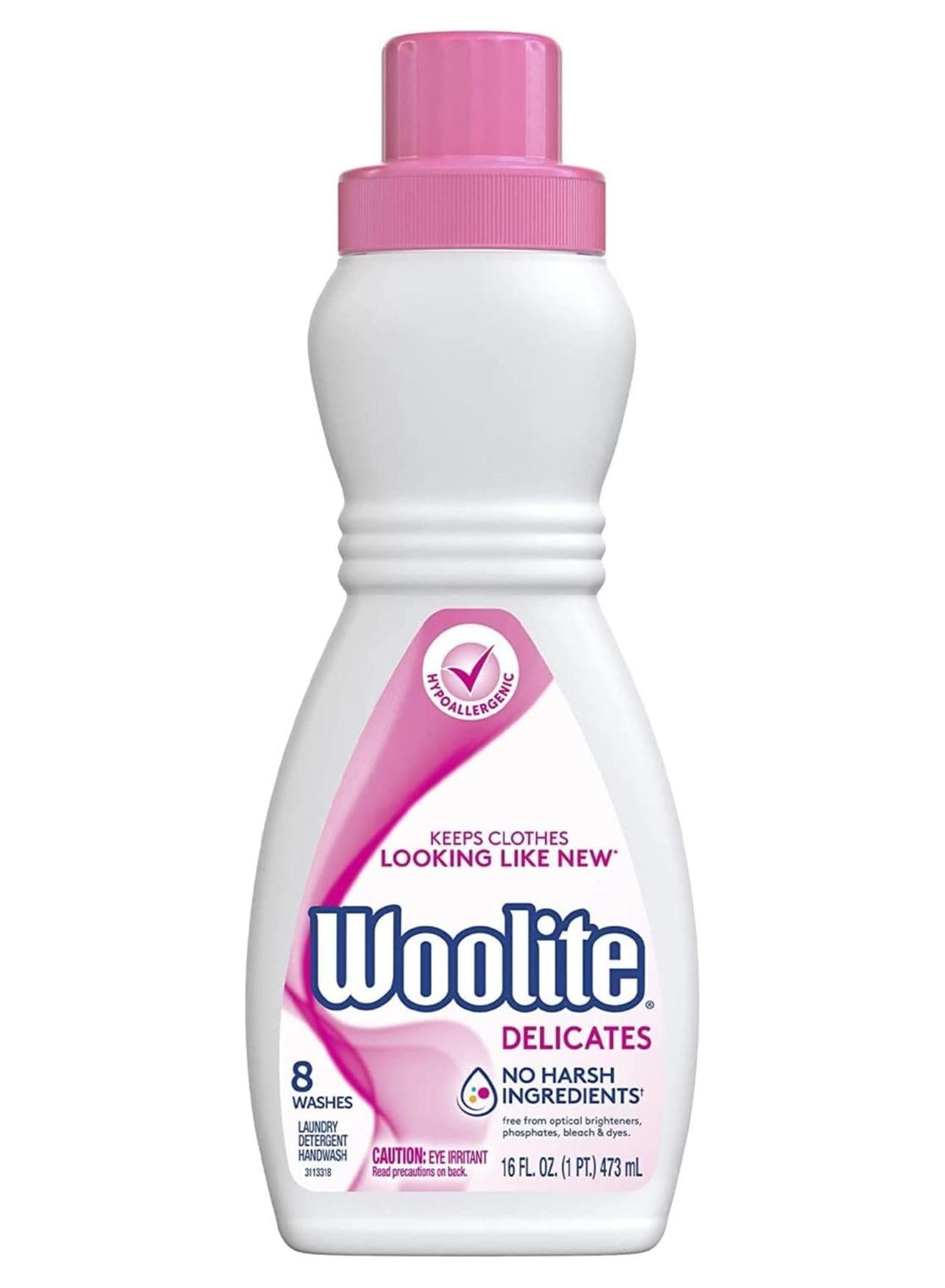Woolite Delicates Hypoallergenic Liquid Laundry Detergent, 8 Loads, 16oz, Hand & Machine Wash