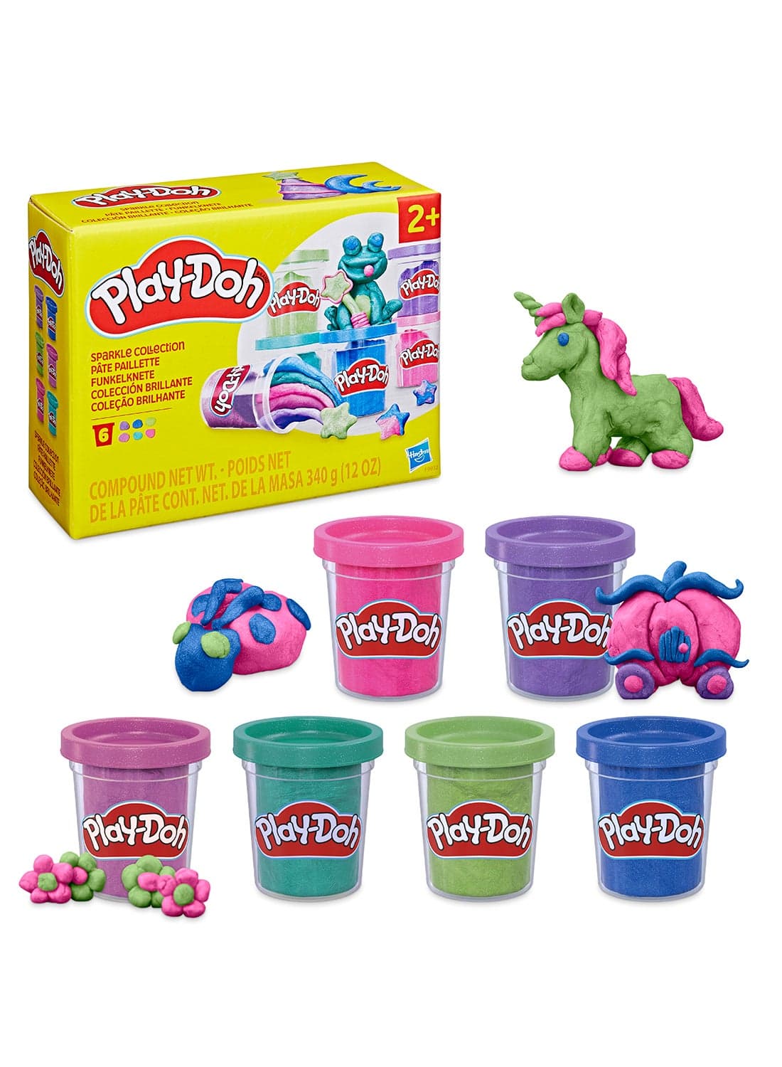 6 Pack Sparkle Collection, Assorted Metallic Shine Colors, Kids Arts & Crafts Supplies, Imagination Toys for 3 Year Olds & Up