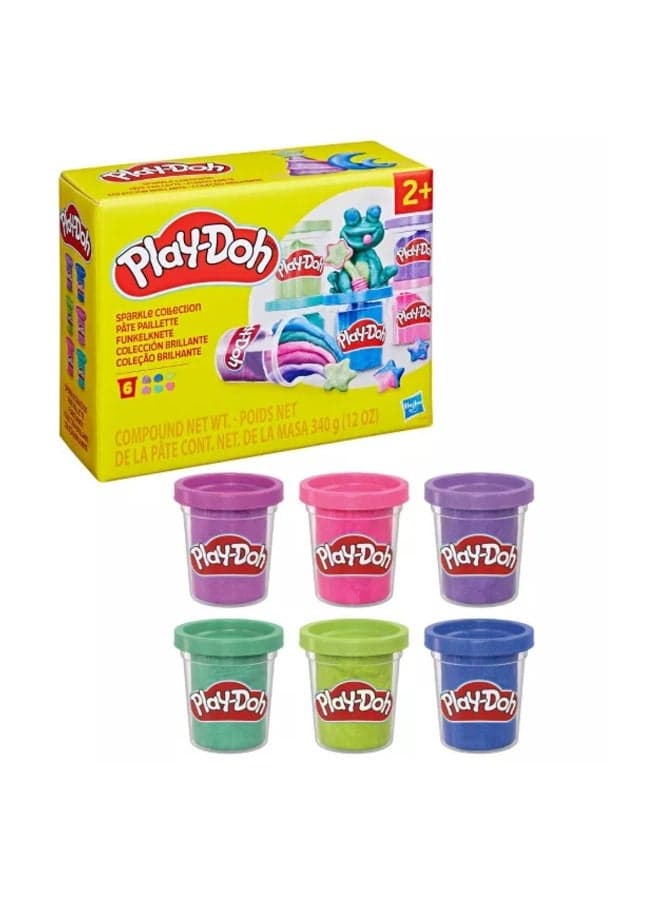 6 Pack Sparkle Collection, Assorted Metallic Shine Colors, Kids Arts & Crafts Supplies, Imagination Toys for 3 Year Olds & Up