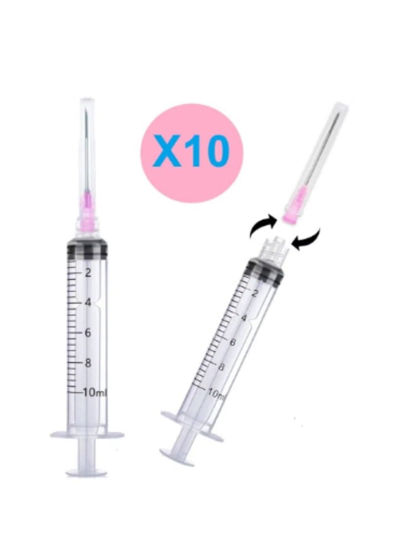 Pack Of 10 Medical Disposable Syringe 10ml With Needle