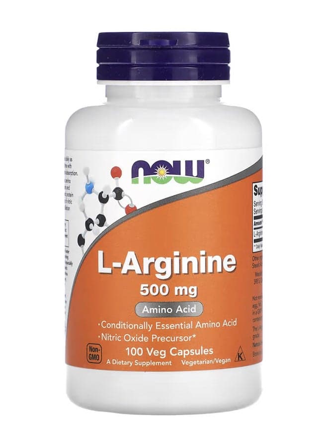 L- Arginine 500 Mg 100 Veg Capsules