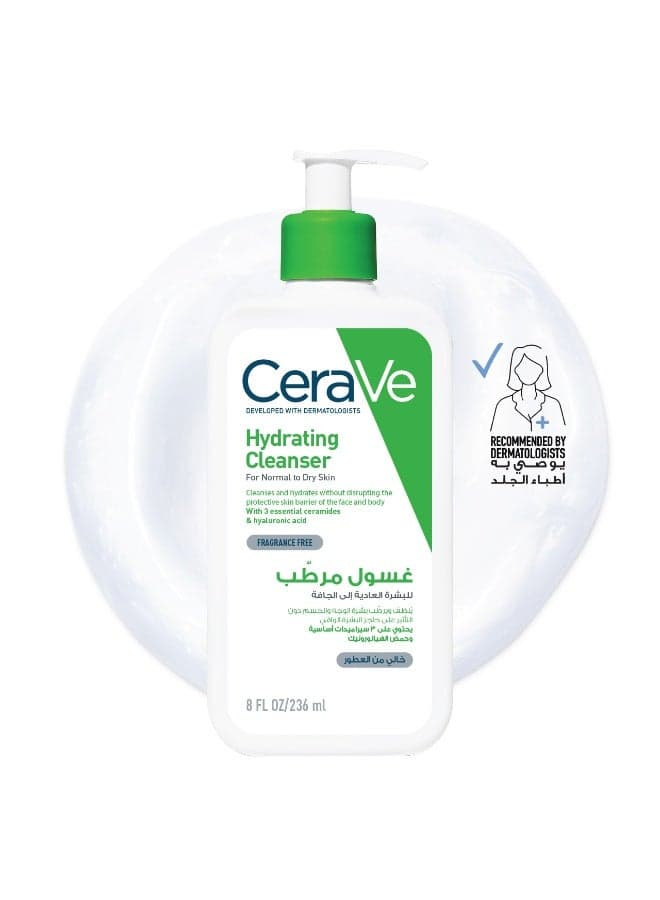 Hydrating Cleanser For Normal To Dry Skin With Hyaluronic Acid 236ml