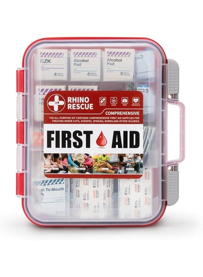 371 Pieces OSHA All-Purpose First Aid Kit, Ideal for Emergency, School, Business FSA HSA Eligible