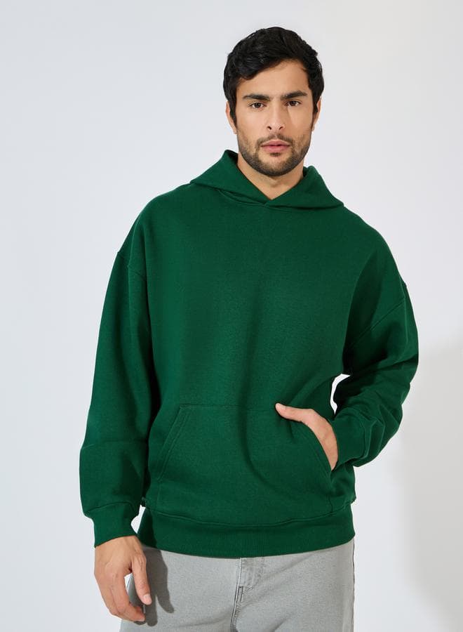 Back Text Print Oversized Heavyweight Hoodie