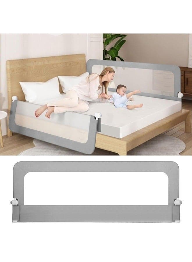 Crib Bed Rail Guard Upgraded Child Guardrail Designed for Single Bed and Double Bed Height Adjustable Comfortable Safety One-Piece Fence