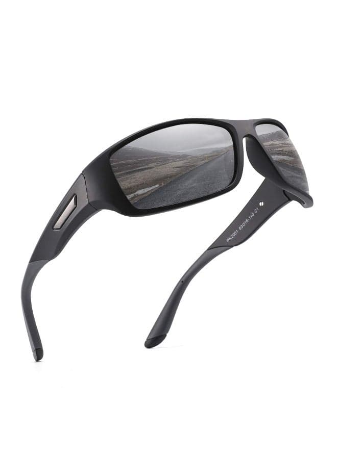 PUKCLAR Polarized Sports Sunglasses for Men and Women - Lightweight TR90 Frame, UV400 Protection, Ideal for Driving, Running, Cycling & Golf
