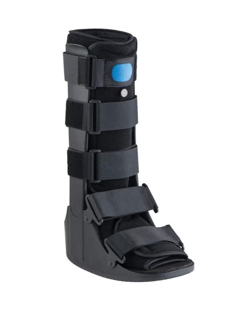 Fracture boots, inflatable walking fracture boots, short distance walking support orthotic boots, suitable for ankle sprains and fracture recovery, suitable for left or right foot (length 34cm width 15cm height 47cm)