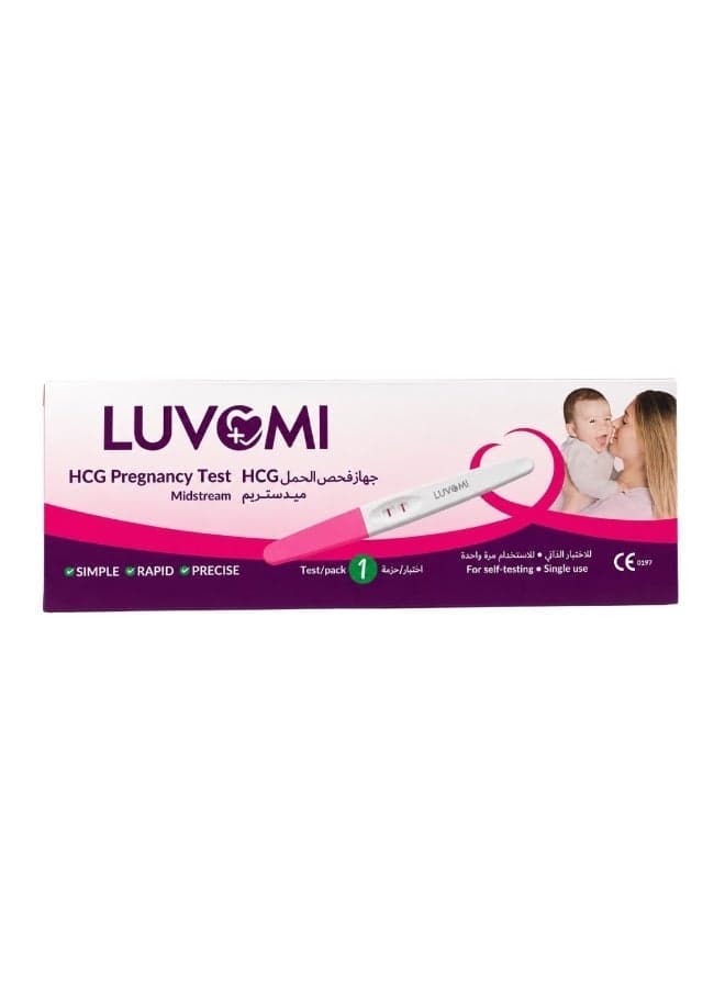 LUVOMI HCG Pregnancy Test | Early Detection Home Pregnancy Test | Fast & Accurate Results | Midstream Test for Women
