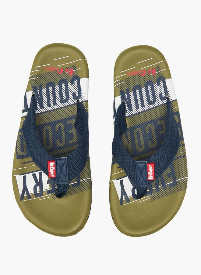 Men Graphic Print Flip-Flops