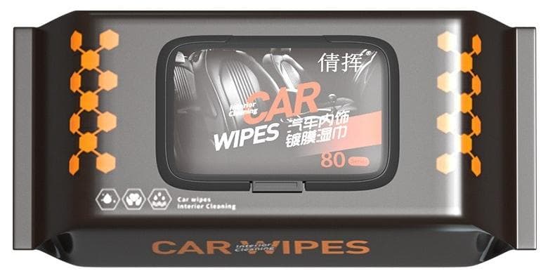 one pack of Microfiber Car Cleaning Cloth,Automotive Interior Cleaning Wipes,Vehicle Wet Wipes,Automobile Leather Quick Decontamination Nursing Supplies 80pcs/pack