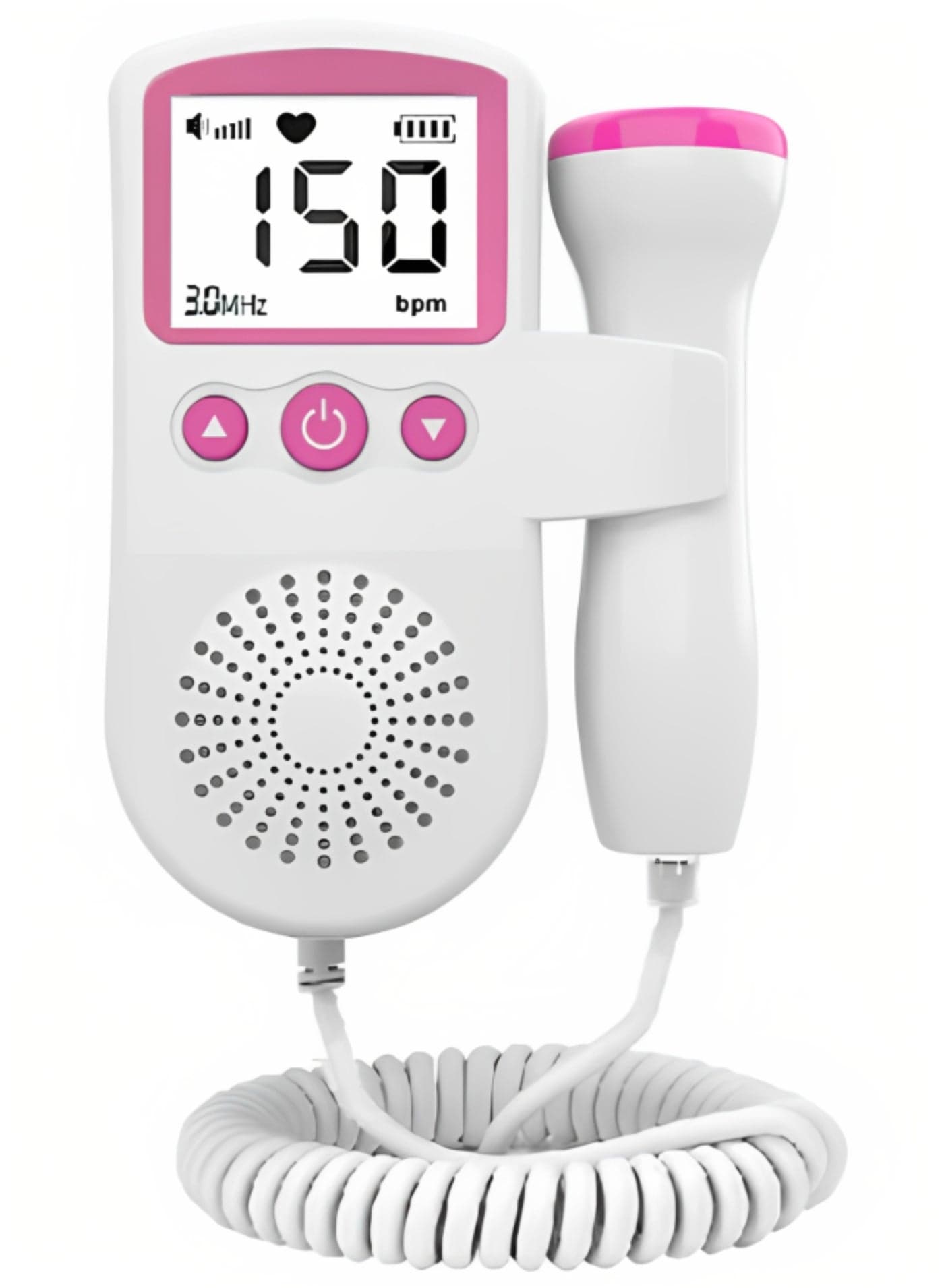 Fetal Doppler Heartbeat Monitor with LCD Display, Handheld Pregnancy Doppler Device