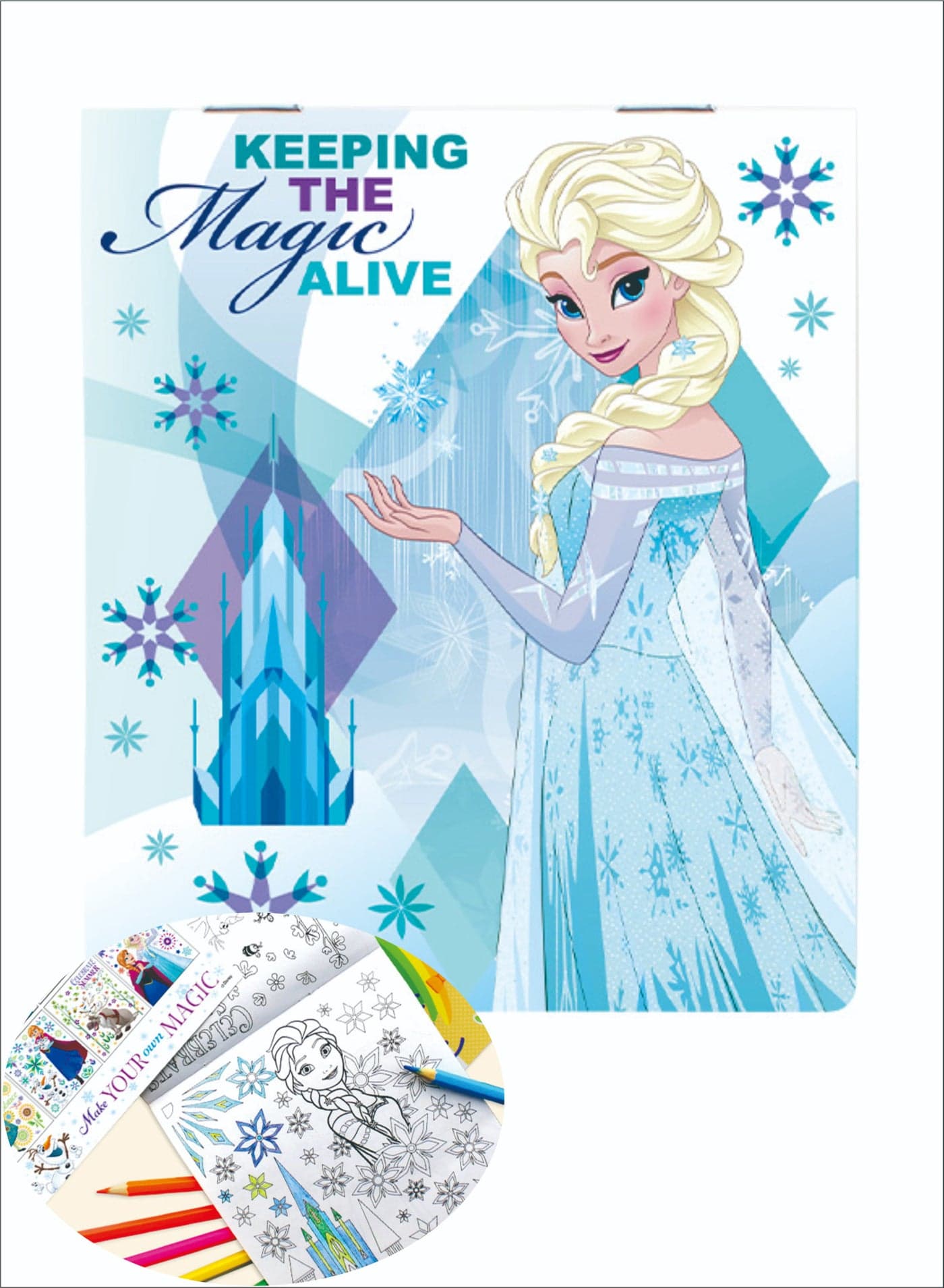Magic Color Pencil Drawing Coloring Book Crafts Supplies Frozen Pattern Series Coloring Book Educational Learning Doodle Toy Gift for Children