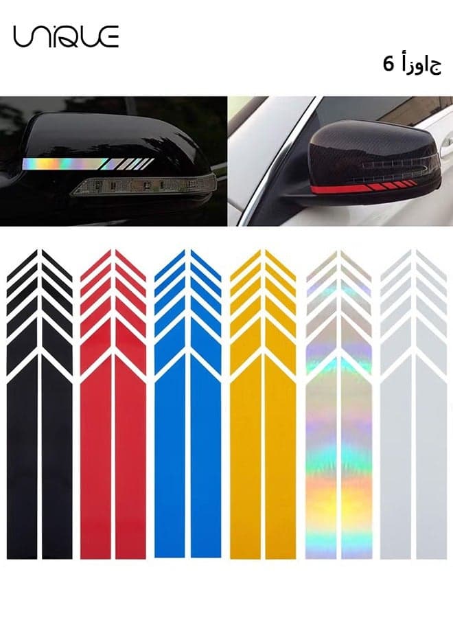 12Pcs Car Rear View Mirror Stickers Decor, DIY Car Auto Body Sticker Side Decal Stripe Decals ,Car Body Sticker Laminated Stickers,Waterproof Reflective Car Side Stickers Side Stripe Decals