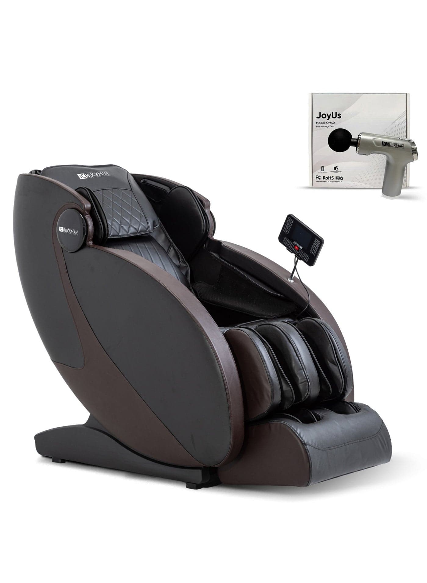 JC BUCKMAN 2D Full Body Massage Chair | Includes FREE Massage Gun | Zero Gravity Recliner, SL-Track, 28 Massage Rollers, 12 Auto Programs, Waist Heating, Bluetooth Speakers, 2-Year Warranty
