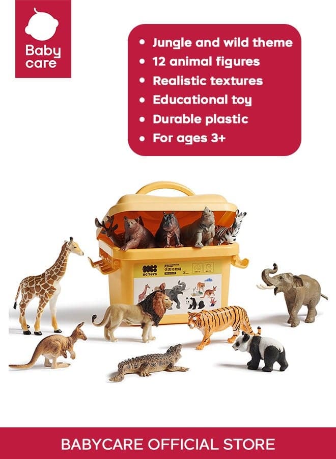 Babycare - Wild Animals Playset - 12 Pcs