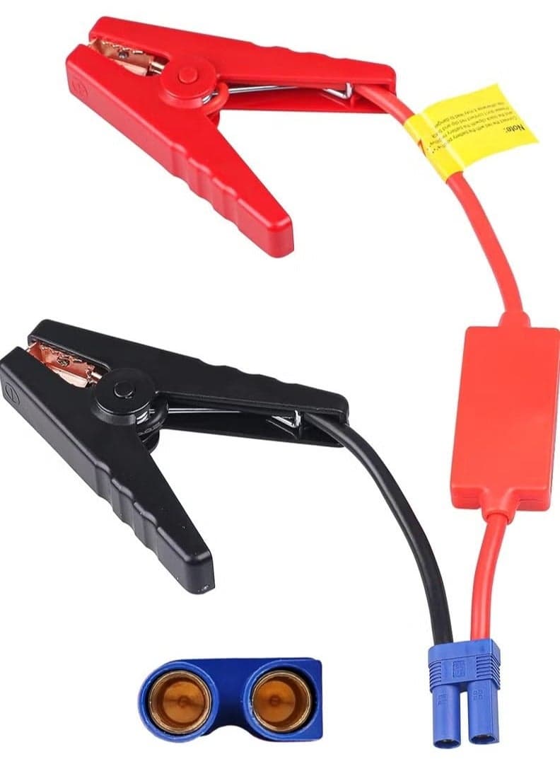 Jump Starter Cable with Battery Clamps - 12V Replacement Alligator Clips to EC5 Connector Car Jumper Cable for Emergency Portable Car Jump Start Battery Booster Cable 10AWG Wire