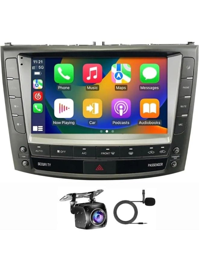 Fit Lexus IS250 IS350 Car Stereo Android Screen 2006-2009 With Apple Carplay Android Auto Wireless WiFi DSP AHD Camera Included Fast Interface QLED (8+128GB 8CORE Carplay)