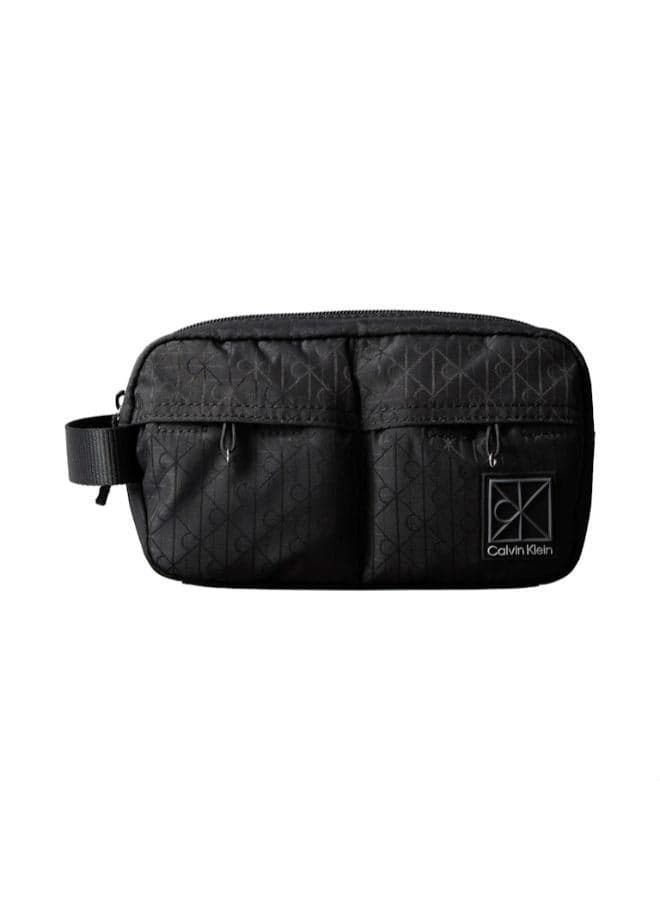 Allover Emblem Logo Jacquard Wash Bag