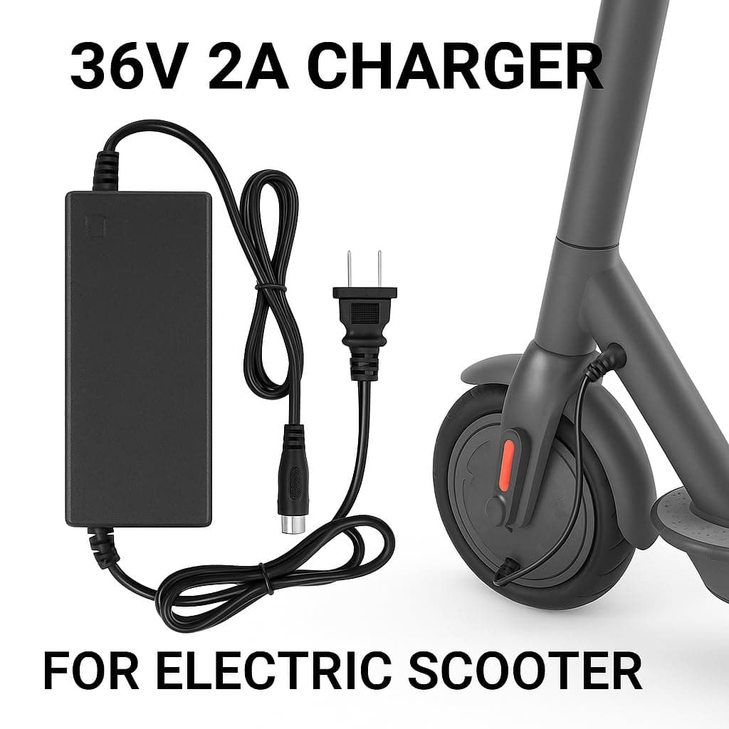FUKUKAWA® 36V 2A Electric Scooter & E-Bike Charger | DC 42V Output Smart Fast Lithium Battery Charger | 220V 50Hz 95W Adapter with Overheat, Overcurrent & Short-Circuit Protection