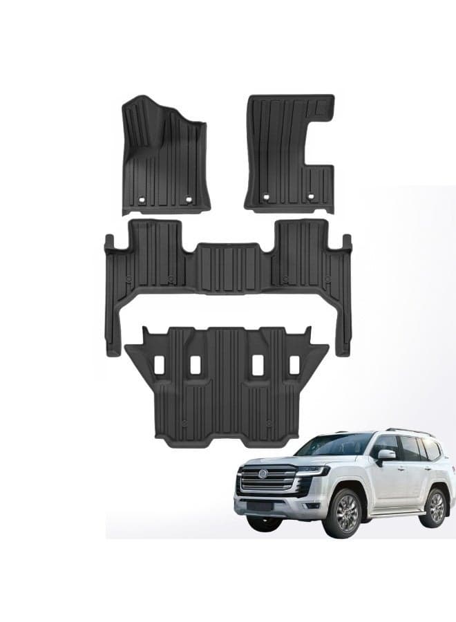3D All-Weather Car Floor Mats for Toyota Land Cruiser LC300 Floor Mats – With Fire Extinguisher Cut-Out
