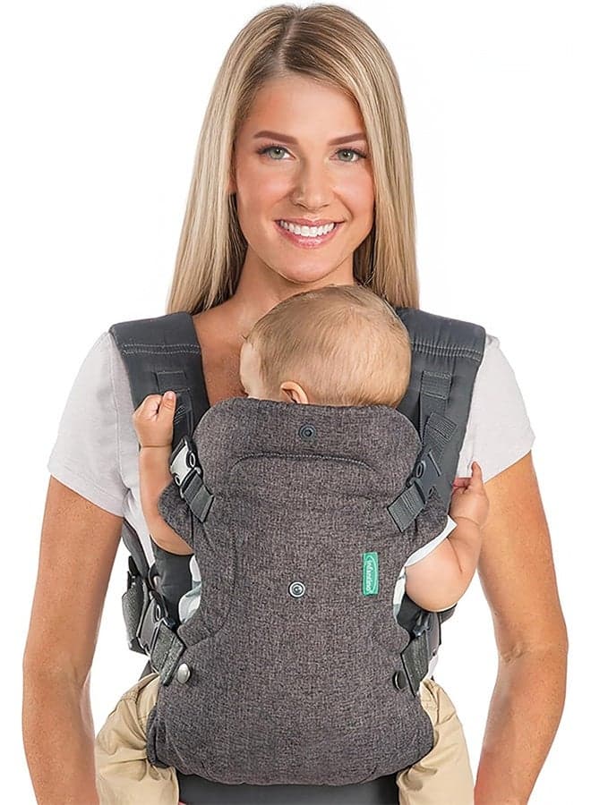 Baby Carrier Newborn to Toddler with Pocket, 4-in-1 Easy to Wear Ergonomic Adjustable Breathable Carrier Slings, Grey