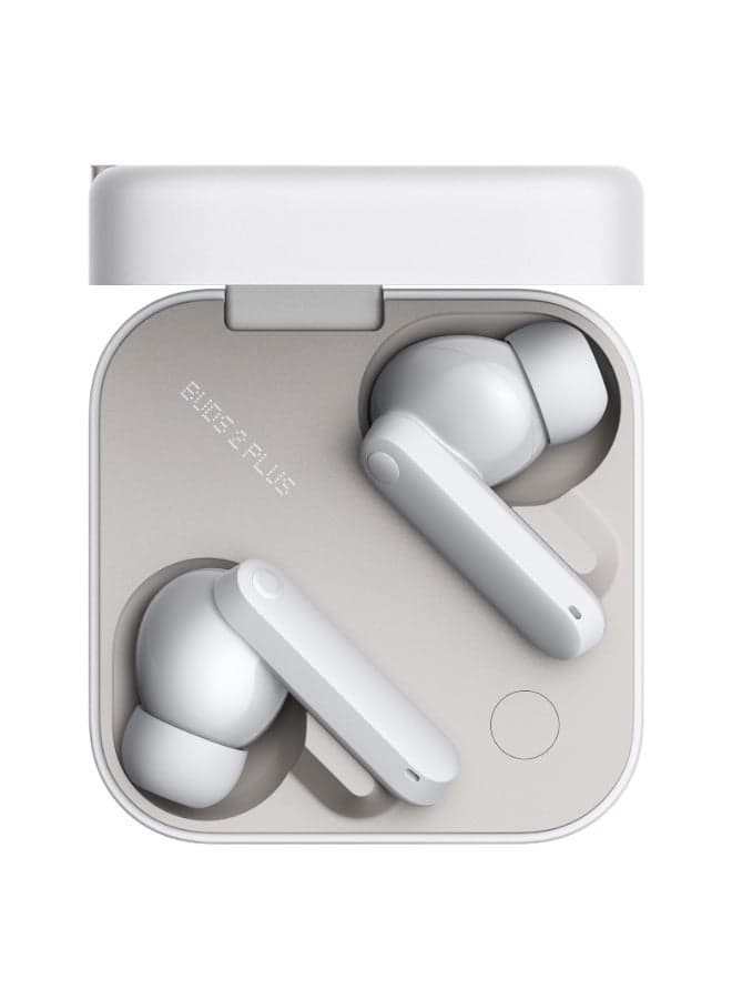 CMF Buds 2 Plus Wireless Earbuds Adaptive Noise Cancelling, Hi-Res Audio Bluetooth Headphones, 12mm Drivers for Deep Bass, 50dB ANC 61.5H Playtime Sport Ear Buds with 6 Mics - Light Grey