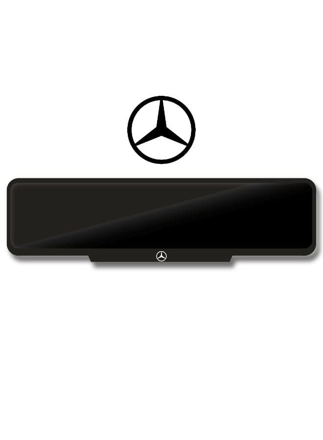 Mercedes-Benz Emblem Number Plate Frame – Black Finish – Premium Design – Available in Sport, Square & Long Sizes – Custom Car Accessory – Easy Fixing with Tape – Stylish Upgrade for Your Benz