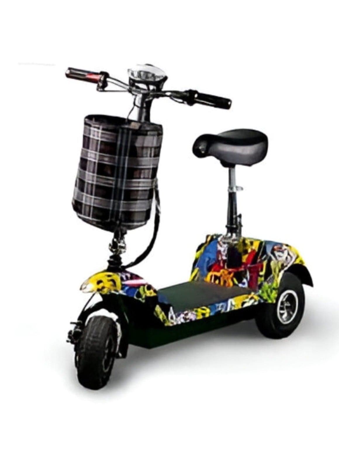Ultimate Mobility Champion Scooter With Seat And Basket For Enhanced Convenience Multicolour